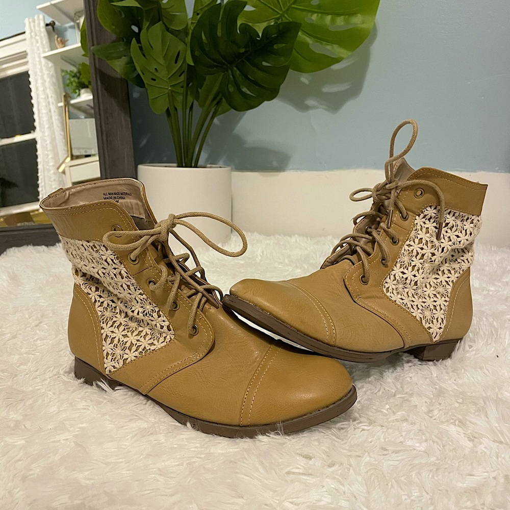 Embroidered booties